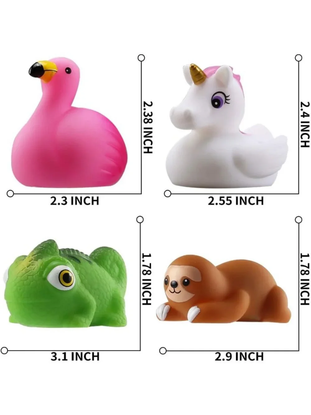 12 Pack Light-Up Animal Bath Toys for Toddlers | Color-Changing Floating Fun